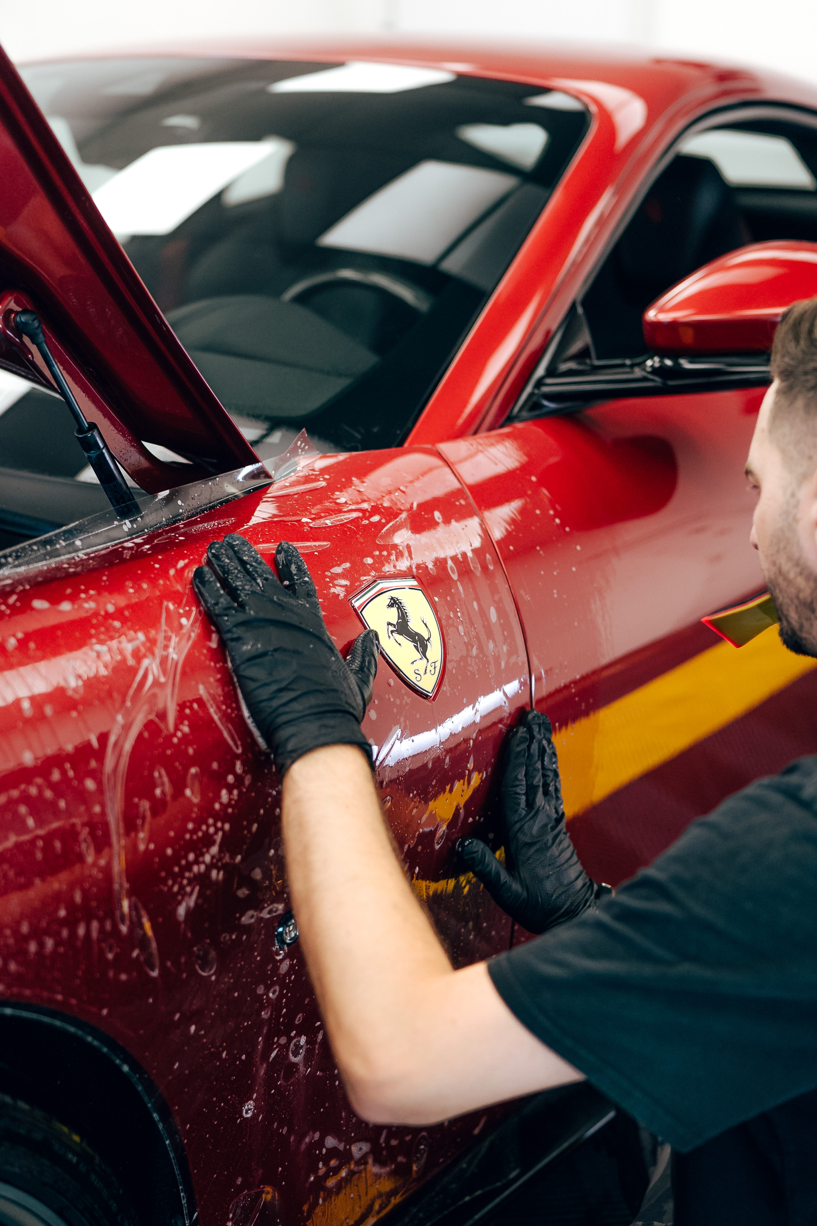Paint Protection film applied on Ferrari Roma